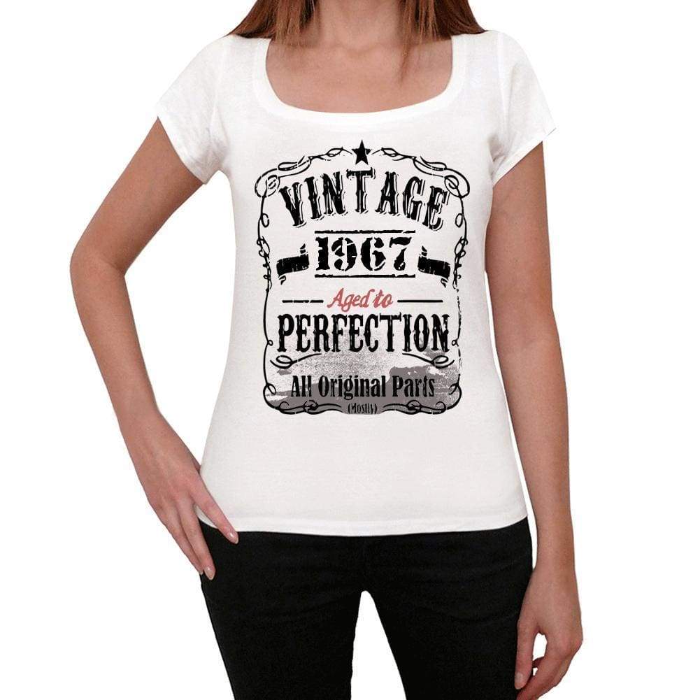 1967 Vintage Aged to Perfection Women's T-shirt White Birthday Gift 00491 - ultrabasic-com