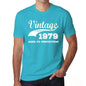 1979 Vintage Aged to Perfection, Blue, Men's Short Sleeve Round Neck T-shirt 00291 - ultrabasic-com