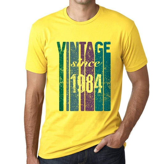 1984, Vintage Since 1984 Men's T-shirt Yellow Birthday Gift 00517 - ultrabasic-com