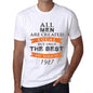 1987, Only the Best are Born in 1987 Men's T-shirt White Birthday Gift 00510 - ultrabasic-com