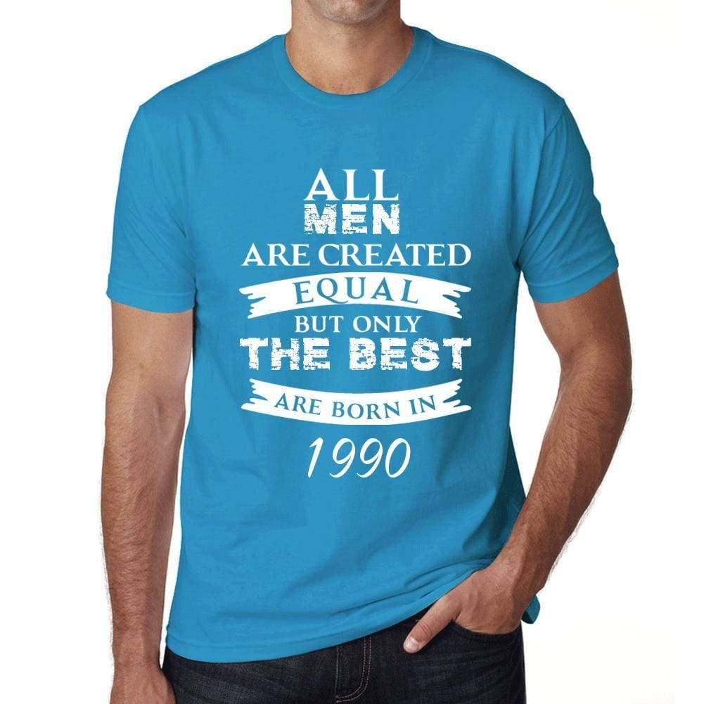 1990 Only The Best Are Born In 1990 Mens T-Shirt Blue Birthday Gift 00511 - Blue / Xs - Casual