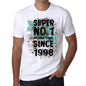 1998 Super No.1 Since 1998 Mens T-Shirt White Birthday Gift 00507 - White / Xs - Casual