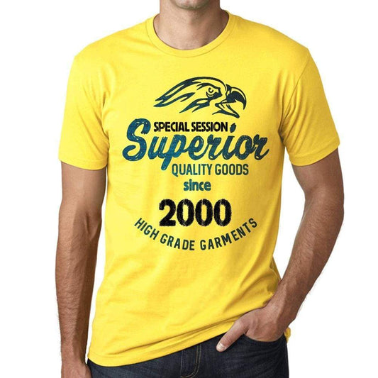 2000 Special Session Superior Since 2000 Mens T-Shirt Yellow Birthday Gift 00526 - Yellow / Xs - Casual