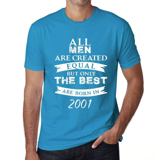 2001 Only The Best Are Born In 2001 Mens T-Shirt Blue Birthday Gift 00511 - Blue / Xs - Casual