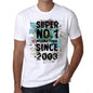 2003 Super No.1 Since 2003 Mens T-Shirt White Birthday Gift 00507 - White / Xs - Casual
