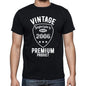 2006 Vintage Superior Black Mens Short Sleeve Round Neck T-Shirt 00102 - Black / S - Casual