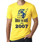 2007 Born To Ride Since 2007 Mens T-Shirt Yellow Birthday Gift 00496 - Yellow / Xs - Casual