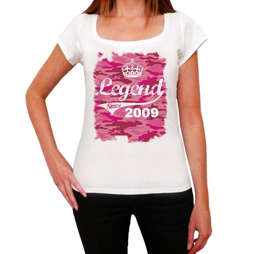 2009 Printed Birthday White Womens Short Sleeve Round Neck T-Shirt 00284 - White / Xs - Casual