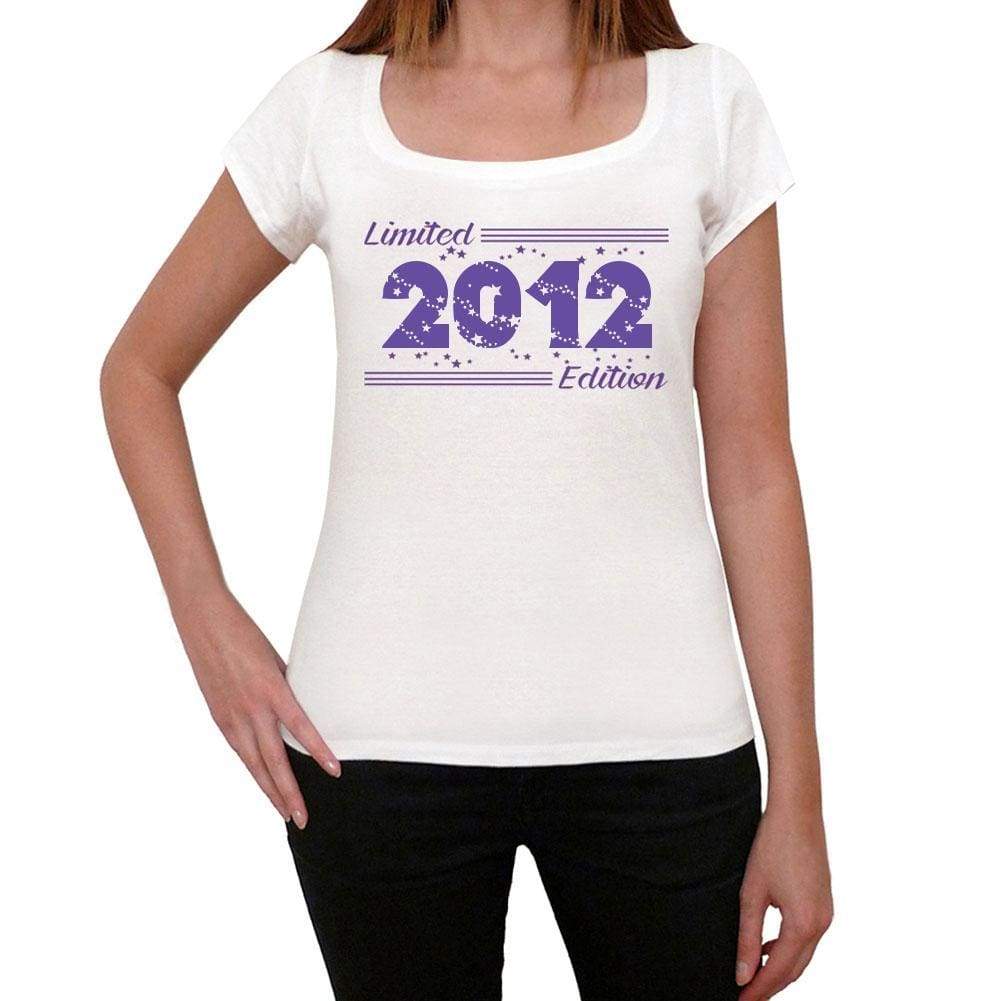 2012 Limited Edition Star Womens T-Shirt White Birthday Gift 00382 - White / Xs - Casual
