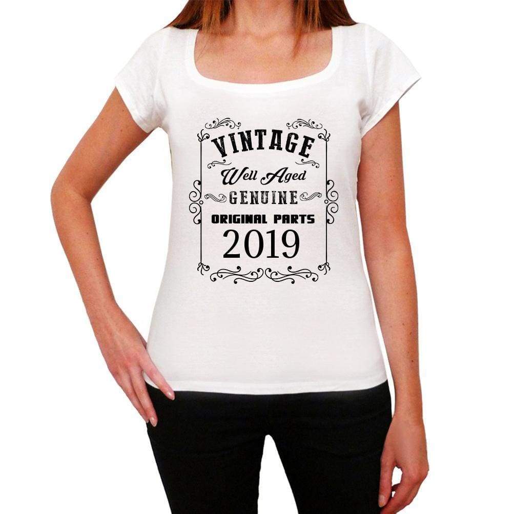 2019 Well Aged White Womens Short Sleeve Round Neck T-Shirt 00108 - White / Xs - Casual