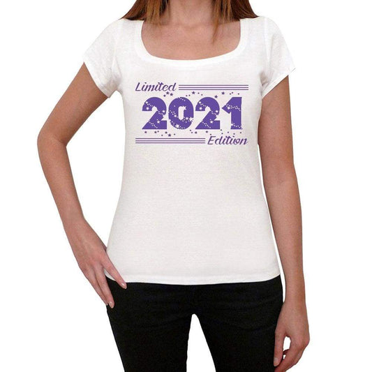 2021 Limited Edition Star Womens T-Shirt White Birthday Gift 00382 - White / Xs - Casual