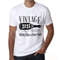 2025 Aging Like a Fine Wine Men's T-shirt White Birthday Gift 00457 - Ultrabasic