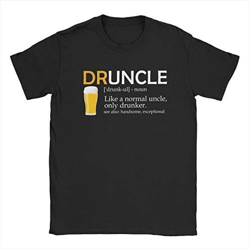 Men's T-Shirt Funny T-Shirt Drunk Uncle Druncle Gifts Black