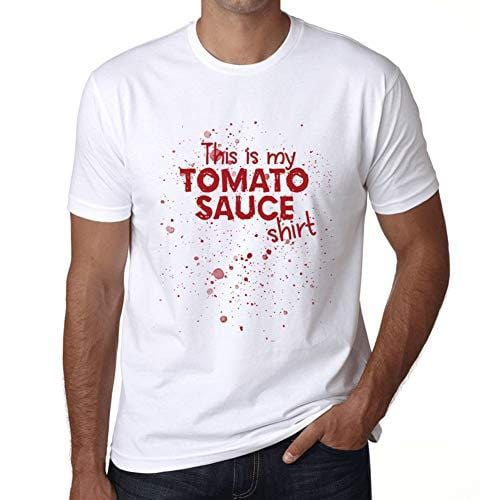 Ultrabasic - Homme T-Shirt Graphique This is My Tomato Sauce Shirt Blanc