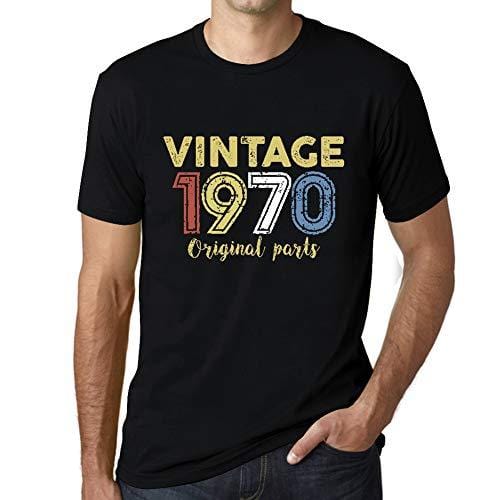 Ultrabasic - Homme Graphique Vintage 1970 T-Shirt Noir Profond