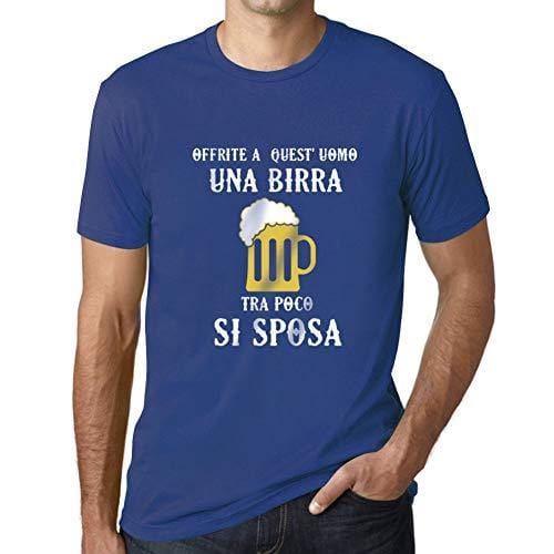 Ultrabasic - Homme Graphique Una Birra Tra Poco Si Sposa Impression de Lettre Tee Shirt Cadeau Royal