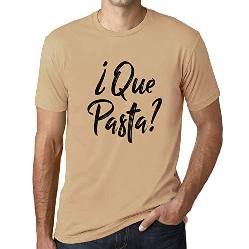 Ultrabasic - Homme Graphique Que Pasta T-Shirt Imprimé Lettres Sable
