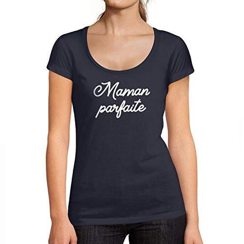 Ultrabasic - Femme Graphique Maman Parfaite Imprimé T-Shirt French Navy