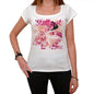 42 Stuttgart City With Number Womens Short Sleeve Round White T-Shirt 00008 - White / Xs - Casual
