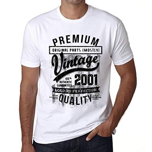 Ultrabasic - Homme T-Shirt Graphique 2001 Aged to Perfection Tee Shirt Cadeau d'anniversaire