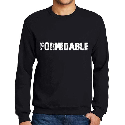 Ultrabasic Homme Imprimé Graphique Sweat-Shirt Popular Words Formidable Noir Profond