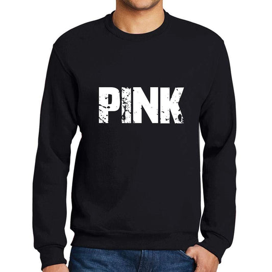Ultrabasic Homme Imprimé Graphique Sweat-Shirt Popular Words Pink Noir Profond