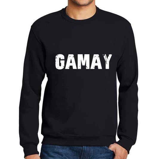 Ultrabasic Homme Imprimé Graphique Sweat-Shirt Popular Words GAMAY Noir Profond