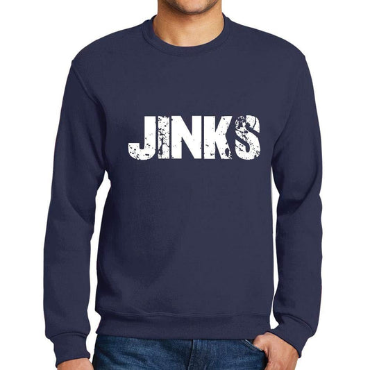 Ultrabasic Homme Imprimé Graphique Sweat-Shirt Popular Words Jinks French Marine