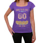 60 Born To Be Free Since 60 Womens T Shirt Purple Birthday Gift 00534 - Purple / Xs - Casual