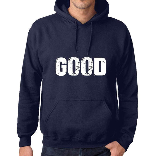 Ultrabasic Homme Femme Unisex Sweat à Capuche Hoodie Popular Words Good French Marine