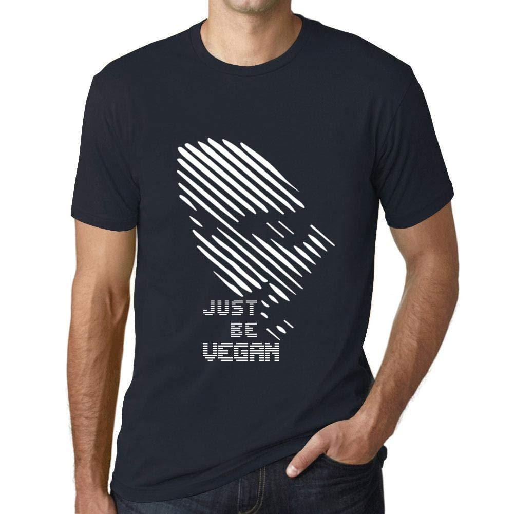 Ultrabasic - Homme T-Shirt Graphique Just be Vegan Marine