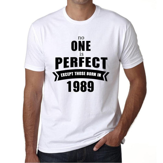 Homme Tee Vintage T Shirt 1989, No One is Perfect