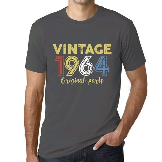 Ultrabasic - Homme Graphique Vintage 1964 T-Shirt Gris Souris