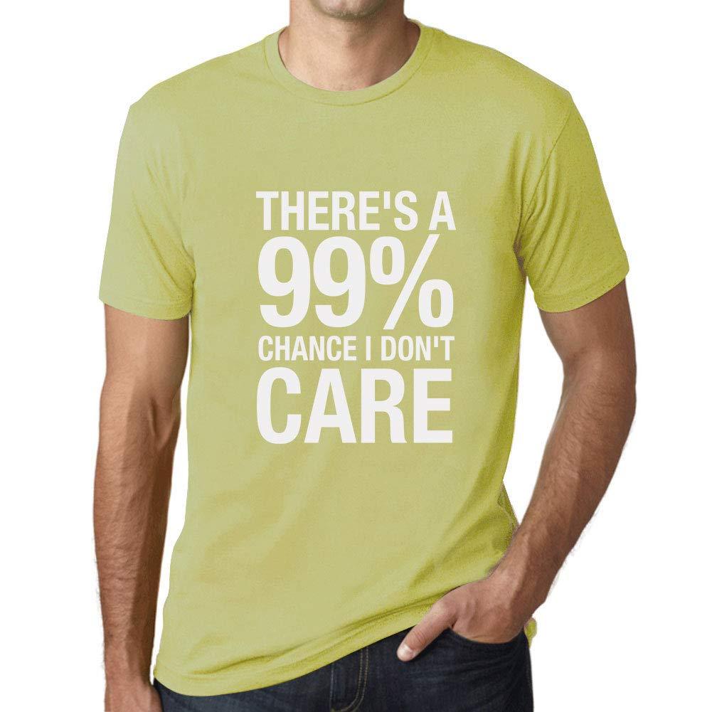 Ultrabasic Homme T-Shirt Graphique There's a Chance I Don't Care Tilleul
