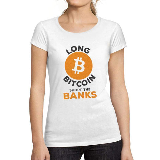 Ultrabasic ® Tee-Shirt Femme Manches Courtes Bitcoin Short The Bankers BTC HODL Idée Cadeau Tee Crypto Traders
