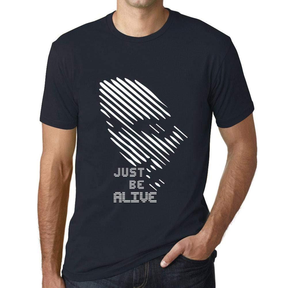 Ultrabasic - Homme T-Shirt Graphique Just be Alive Marine