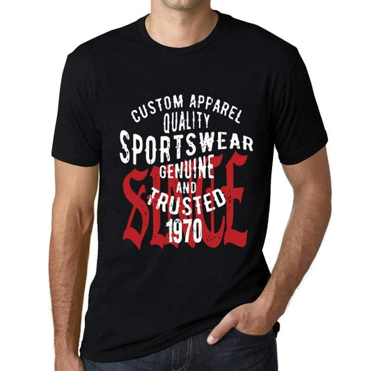Ultrabasic - Homme T-Shirt Graphique Sportswear Depuis 1970 Noir Profond