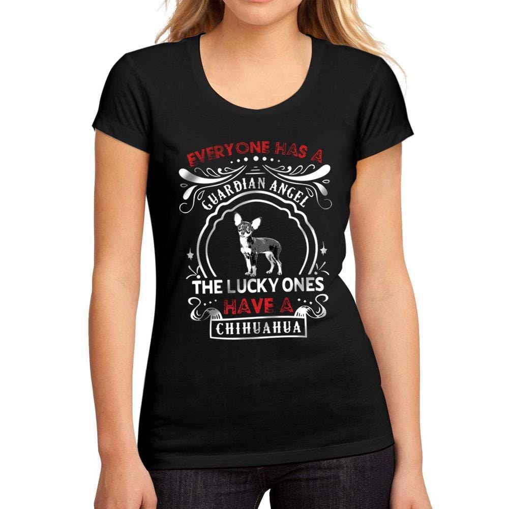 Femme Graphique Tee Shirt Dog Chihuahua Noir Profond