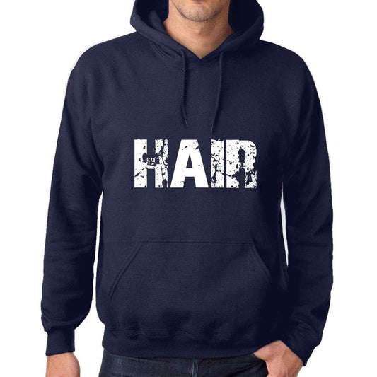 Ultrabasic Homme Femme Unisex Sweat à Capuche Hoodie Popular Words Hair French Marine