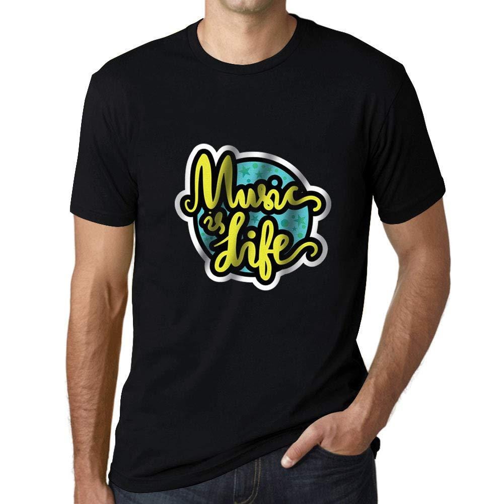 Ultrabasic Homme T-Shirt Graphique Music is Life Noir Profond