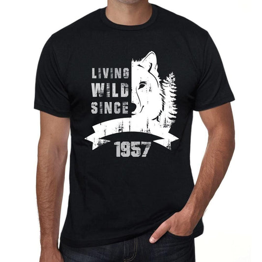 Homme Tee Vintage T Shirt 1957, Living Wild Since 1957