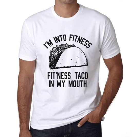 Ultrabasic Homme T-Shirt Graphique Fitness Taco Blanc
