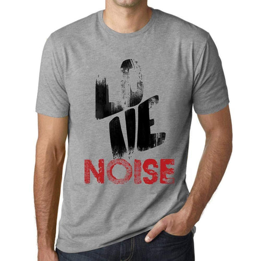 Ultrabasic - Homme T-Shirt Graphique Love Noise Gris Chiné