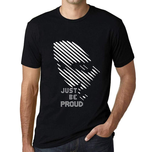 Ultrabasic - Homme T-Shirt Graphique Just be Proud Noir Profond