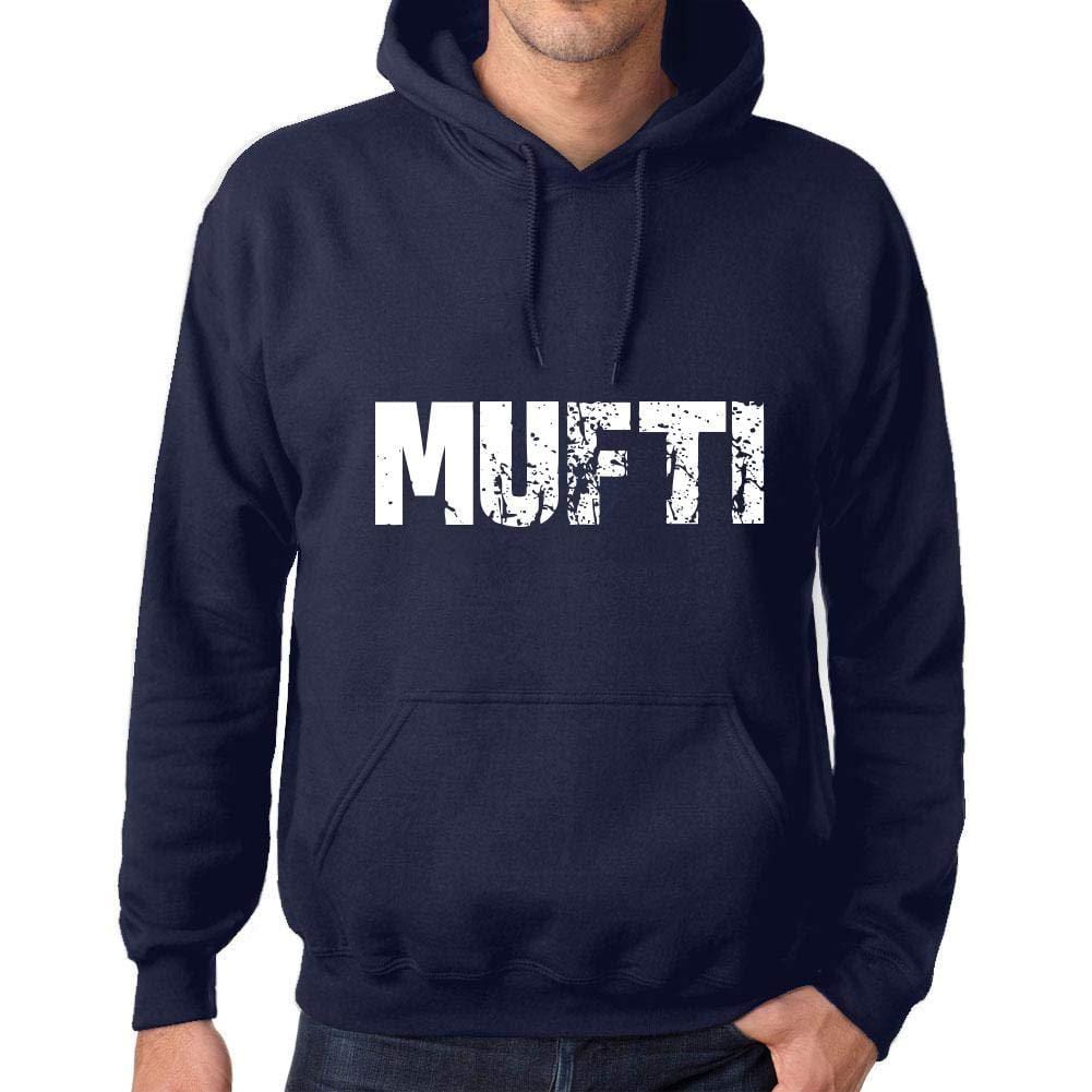 Ultrabasic Homme Femme Unisex Sweat à Capuche Hoodie Popular Words Mufti French Marine