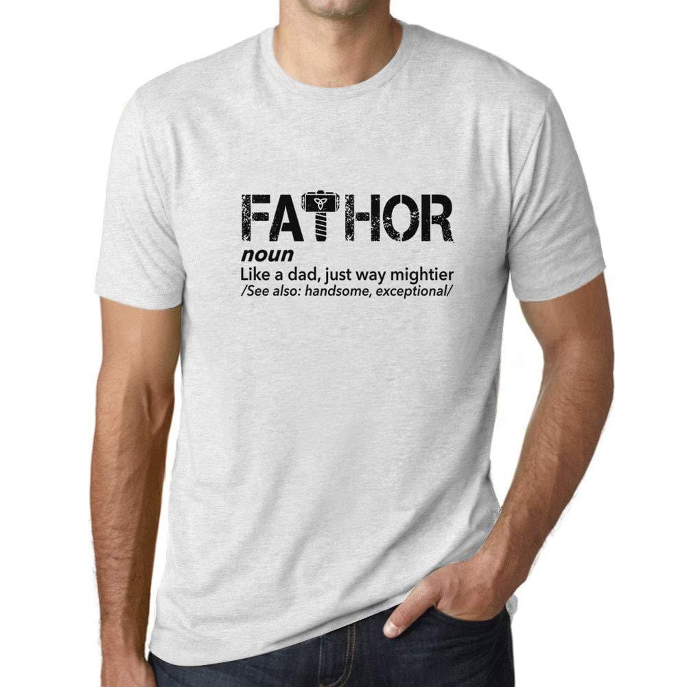 Ultrabasic - Homme T-Shirt Graphique FA-Thor Blanc Chiné