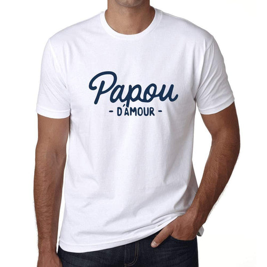 Ultrabasic - Homme Graphique Papou d'amour T-Shirt Marine Lettre