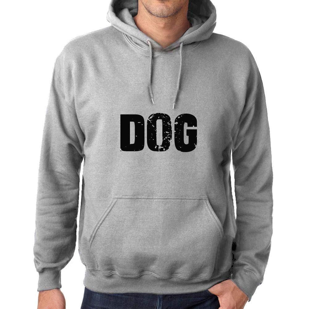 Ultrabasic Homme Femme Unisex Sweat à Capuche Hoodie Popular Words Dog Gris Chiné