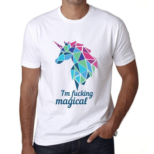 Ultrabasic Homme T-Shirt Graphique I'm F*cking Magical Blanc