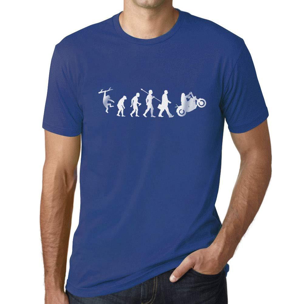 Ultrabasic - Homme T-Shirt Graphique Evolution Moto Royal